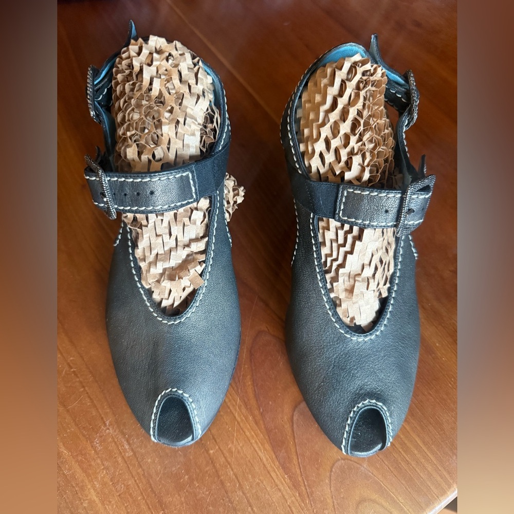 Thierry Rabotin Peep Toe Heels with Strap